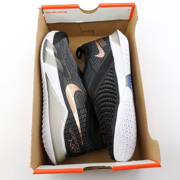 Womens Nike React Vapor NXT HC Black Bronze Tennis Shoes CV0742-002 Size 6 - Picture 10 of 11